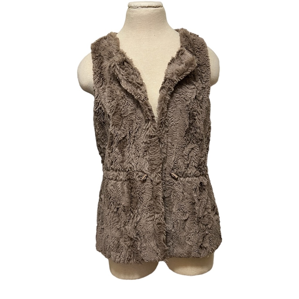 MELODY Works Faux Fur Vest Beige Adjustable Waist M